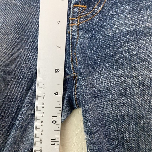 7 For All Mankind Jeans Size 30 Flare Wide Leg Dark Wash Denim - Picture 6 of 11
